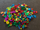 Huge Lot Of Magnetic Letters Numbers Shapes 250  Pcs Upper lower Case Fridge Mix