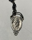 Vtg Sterling Silver Rosary Italy Catholic Prayer Beads Necklace Missing Cross