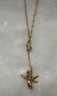 Disney Store Tinker Bell Gold Tone Necklace With Tags In Box Never Worn