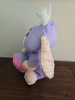 Vtg Fisher Price Puffalump Purple Bunny Rabbit Nylon Plush With Easter Egg 1988