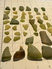 Gr 2209 Green Genuine Surf-tumbled Sea Glass     Frosted Olive Green