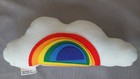Kiwi Koala Crate Felt Puffy White Cloud Rainbow Throw Accent Pillow Pride 12x6 