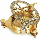 Vintage Golden Marine Handmade Brass Sundial Compass 4 Inch Nautical Maritime