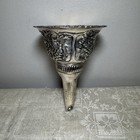 Vintage Silver Plated Wine Funnel Aerator Tudor Rose Floral Vermeil Victorian