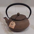 Nos Vintage Teapot Nanbu Studios Roji Teapot Kettle  Brown  Cast Iron  Japan