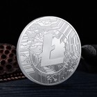 10pcs Silver Plated Physical Litecoin Coin Commemorative Coin Ltc Collectible