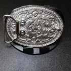 Western Style Two Tone American Eagle Belt Buckle Silver Tone Gold Tone