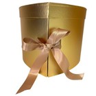Premium Quality Heart Shape Flower Box  Floral Gift Box  2 Tier  With Lid  Gold