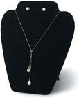 2 Piece    Black Velvet Easel Necklace   Earring Display 7 3 8  X 8 2 8  Jewelry