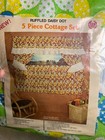Vintage Psychedelic Plastic Ruffled Curtain Drape Set Daisy 1970s 70s 1960s 60s