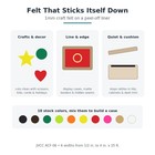 Jvcc Acrylic Craft Felt Tape  1mm Thick Adhesive Felt  3 4 In  X 25 Ft  Emerald