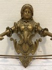 Vintage wall Mount Brass French Victorian Woman Towel Holder rack 2 