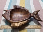 Vintage Kala Unicorn Fish Shaped Curly Koa Wood Bowl  Hawaiian Hawaii