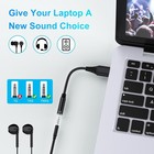 Usb To 3 5mm Audio Adapter External Sound Card Aux Stereo Converter Black