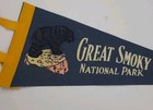 Vintage 60s Great Smoky Mountains National Park Bear Pennant Flag Usa Felt Rare