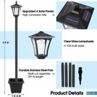 65  Solar Lamp Post Light With Planter  Glass 60 Lumens Solar Garden Lights O   