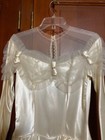 Vtg Miriam Originals Ny 1940 s  Wedding Gown W  Veil And Ring Pillow