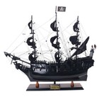 Black Pearl Pirate Ship 28  Model Handmade Wooden Fully Assembled Home Decor