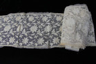 Antique Vintage Lace Flounce Victorian Era Cream Tambour Embroidery On Net