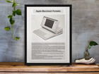 Art Poster Apple Macintosh Portable   11 7 x16 5     Premium Matte Paper