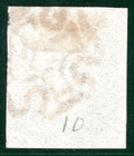Penny Black 1840 Qv Gb Sg 2 1d  plate 10   hl  Variety  square H  Cat   950 sbr10