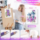 64 Sheets Cotton Watercolor Paper 140lb 300gsm Thick Off-white Cold Press Paper