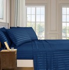 Hotel Quality Navy Blue Soft Sheet Sets Queen Size 6-piece Bedding Set