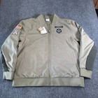 Nike 2025 Dallas Cowboys Mens Xxl Salute To Service Bomber Jacket Army Green New