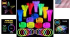 Vibrant 100 Pcs 8  Glow Sticks - Safe Neon Party Supplies With Connectors