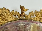 Vtg Matson Gold Ormolu Cherub Mirror Vanity Tabletop Rococo Brass  As-is Damaged