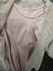 Vintage Handmade Little Girls Pink Dress And Lace  Jacket 