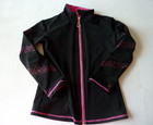 Figure Ice Skating  Gymnastics Pink Rhinestone Star Jacket Pants Set  Size 10