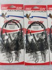 Lot Of 5 Eagle Claw Snelled Hooks Mod 9135qk Sz 4  2  1  1 0  2 0  3 0  18pc Ea