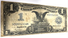 1899  1 Silver Certificate Black Eagle  Large Note Key Date Blue Seal Very Nice