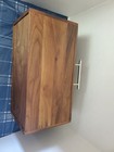 Sur La Table Black Walnut Bread Box Hardwood Countertop Bread Storage Wooden New