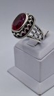 Vintage Ussr Silver 875 Russian Super Ring Awesome Ruby