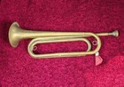Vintage  U s  Military Regulation Bugle Brass Made In The Usa