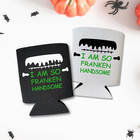 Halloween Can Coolers  I Am So Franken Handsome Coolie  Funny Halloween Gag Gift