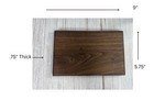 Solid Walnut One Piece Wood Cutting Board Reversable Great For Camping Compact