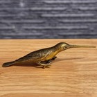 Vintage Bronze Bird Figurine Antique Peruvian Hummingbird Sculpture 1980s 4  