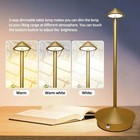 Led Rechargeable Touch Cordless Table Lamp 3 Colors Bedside Night Light