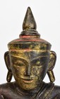 18th Century  Shan  Antique Burmese Wooden Seated Buddha