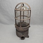 Vintage Appleton Form 100 Industrial Explosion Proof Cage Light Fixture Glass