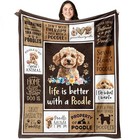 Gifts Throw Blanket Gifts For Women Mom Gifts  Mini standard Poodle 60  X 50 