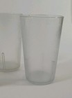 15 Vintage Rare Clear Texan Pebbled Texture Plastic Juice Cups Tumblers  309 Lot