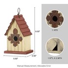 9-inch H Wooden Hanging Garden Birdhouse For Outside Bluebird Finch House