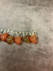 Vintage 1930s Art Deco Prystal Apple Juice Yellow Green Bakelite Bracelet Dangle
