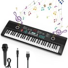61 Key Usb Electronic Digital Piano Keyboard With Microphone For Beginner