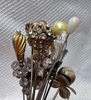 Antique Vintage Victorian Art Deco Hat Stick Pin Lapel Fashion Jewelry Lot Of 15