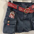 Vintage Disney Snow White   The Seven Dwarfs Denim Embroidered Skirt Kids 4t
